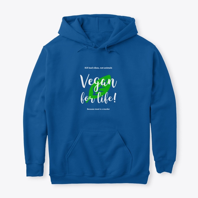 Vegan T-Shirt Vegan for Life (B/Bl/G/P)
