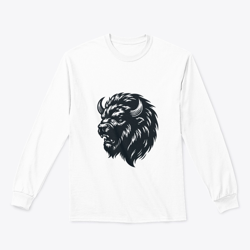 Untamed Bison Head Art