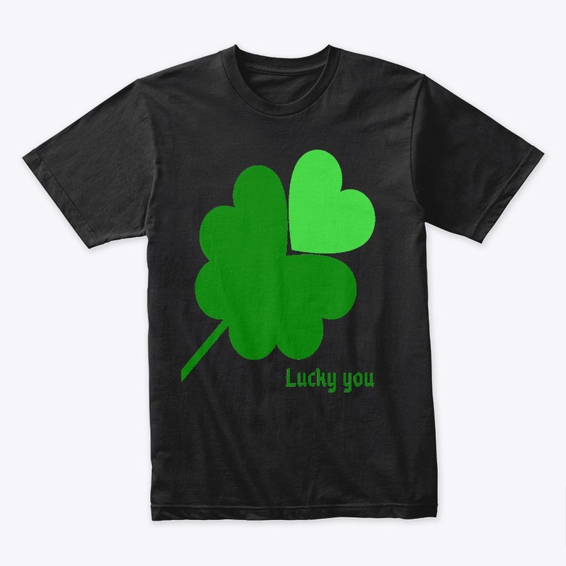 Green Clover Hearts Lucky You