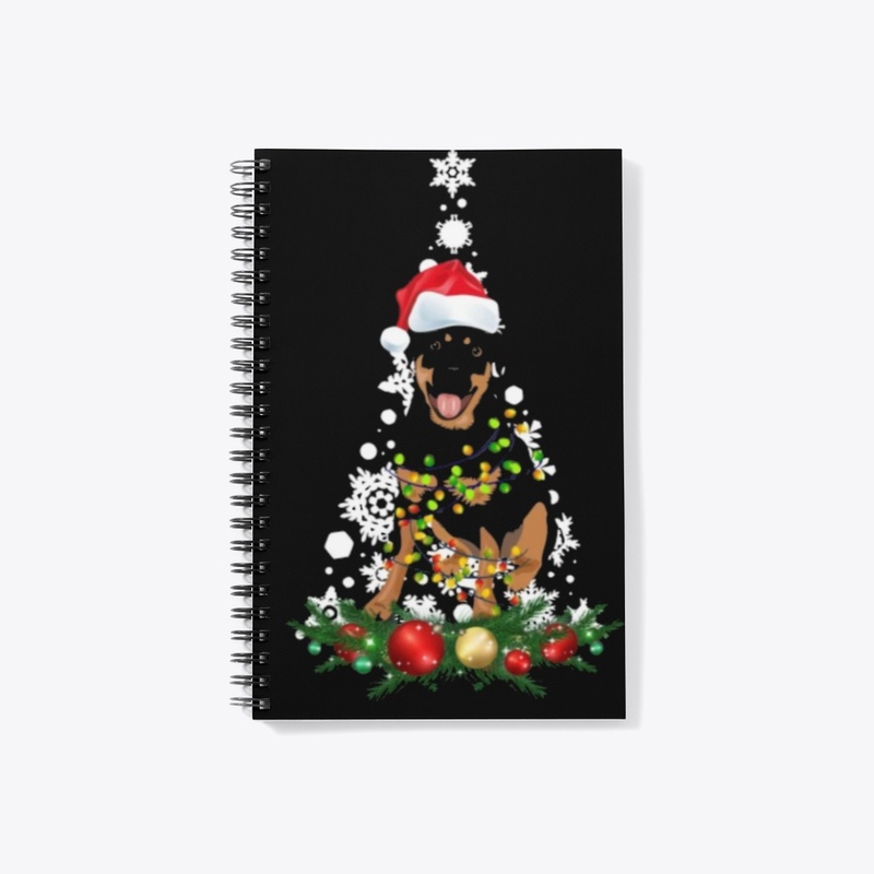 Rottweiler as a Christmas Tree