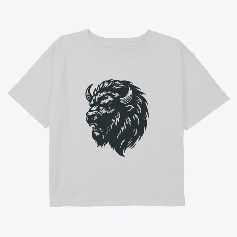 Untamed Bison Head Art