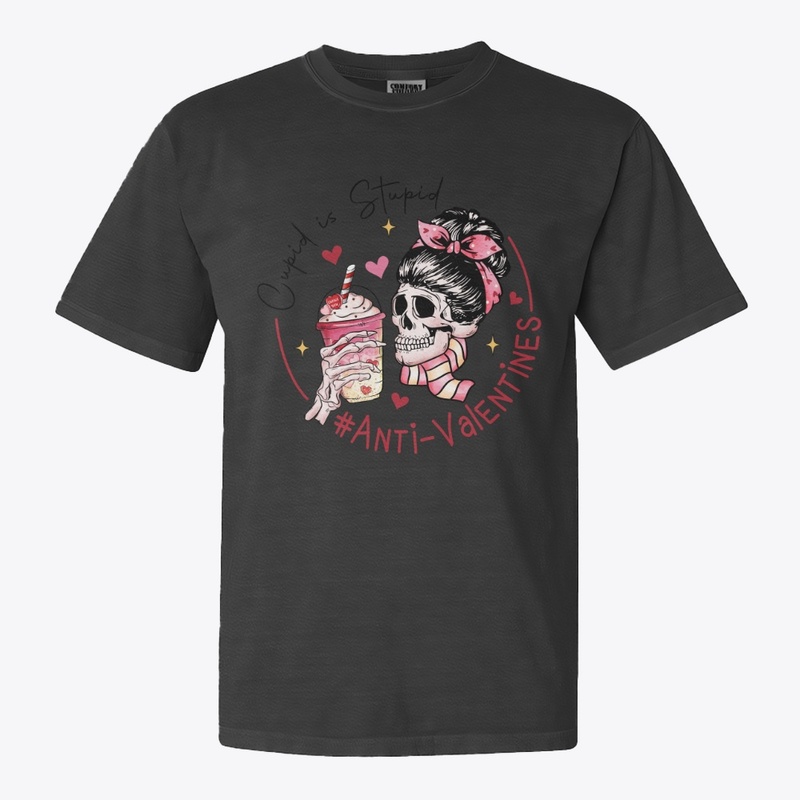  Cupid Is Stupid – Anti-Valentine Skull 