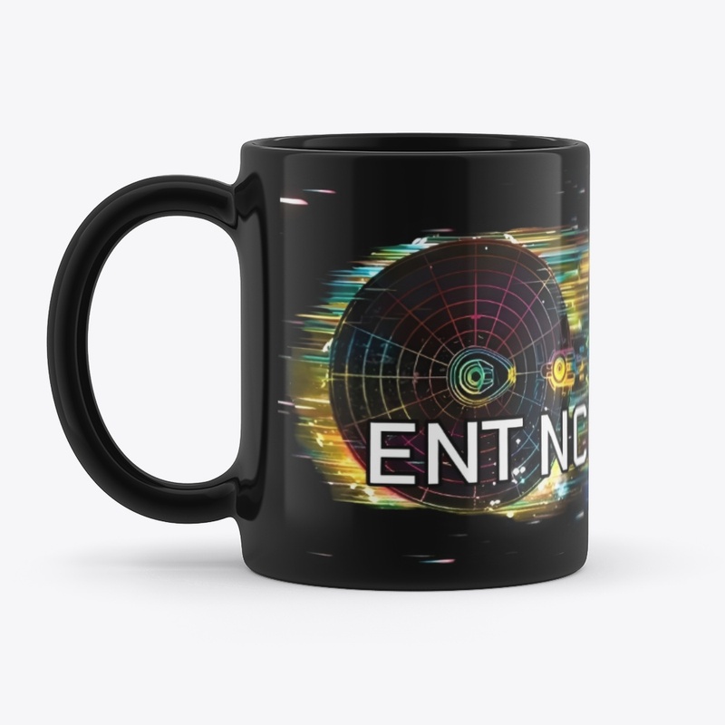 TREK ART ENT NCC-1701 BLACK COFFEE MUG