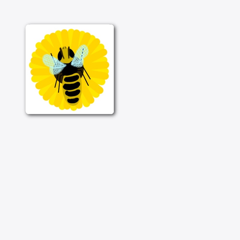 Bee and Sunflower Sticker