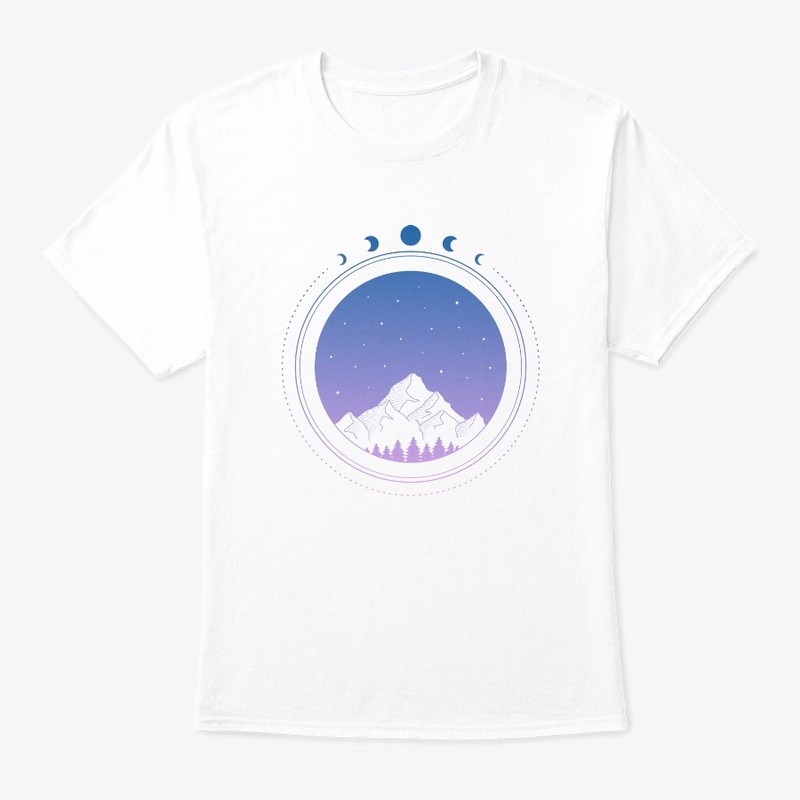 Sacred Geometry with Mountains and moon