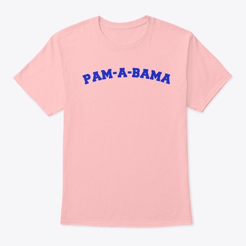 Pam A Bama Pale Pink T-Shirt Front