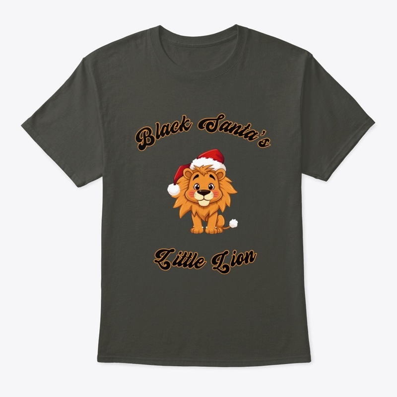 Black Santa's little lion t shirt 