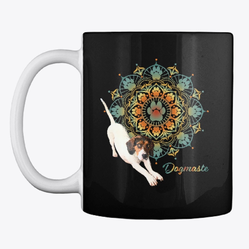 Dogmaste - Yoga dog with dog paw mandala