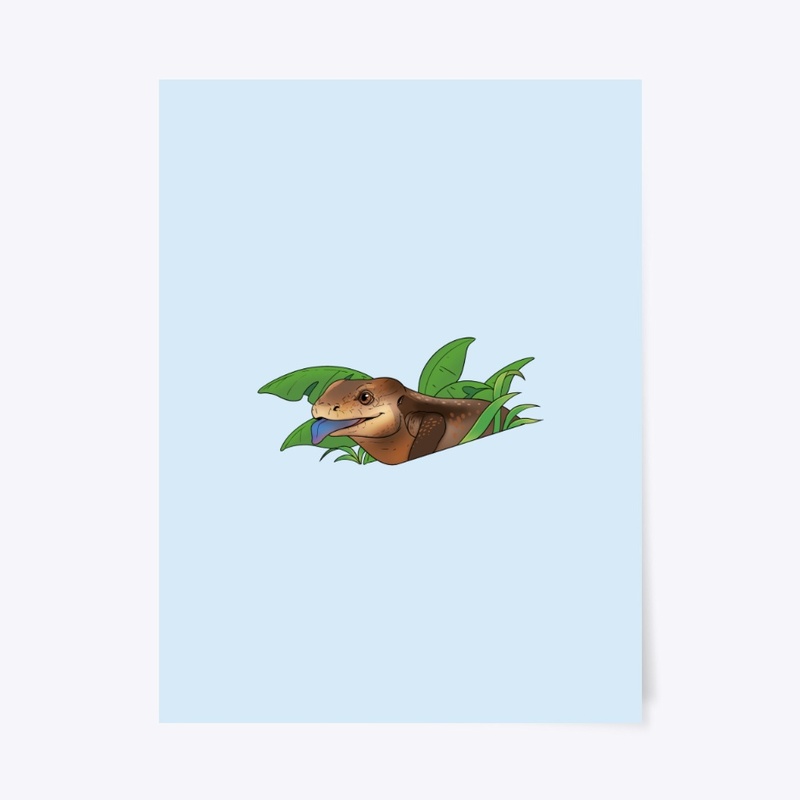 Bella Blue Tongue Skink Poster