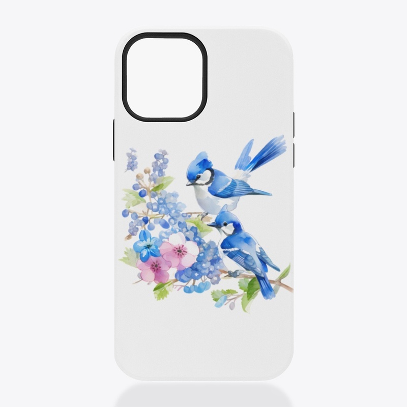 Blue Jay Birds in Spring 