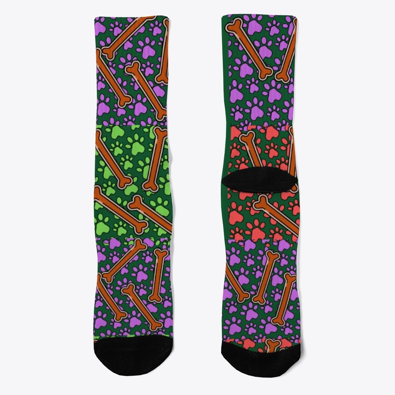 Paws and bones socks.Cute dog socks