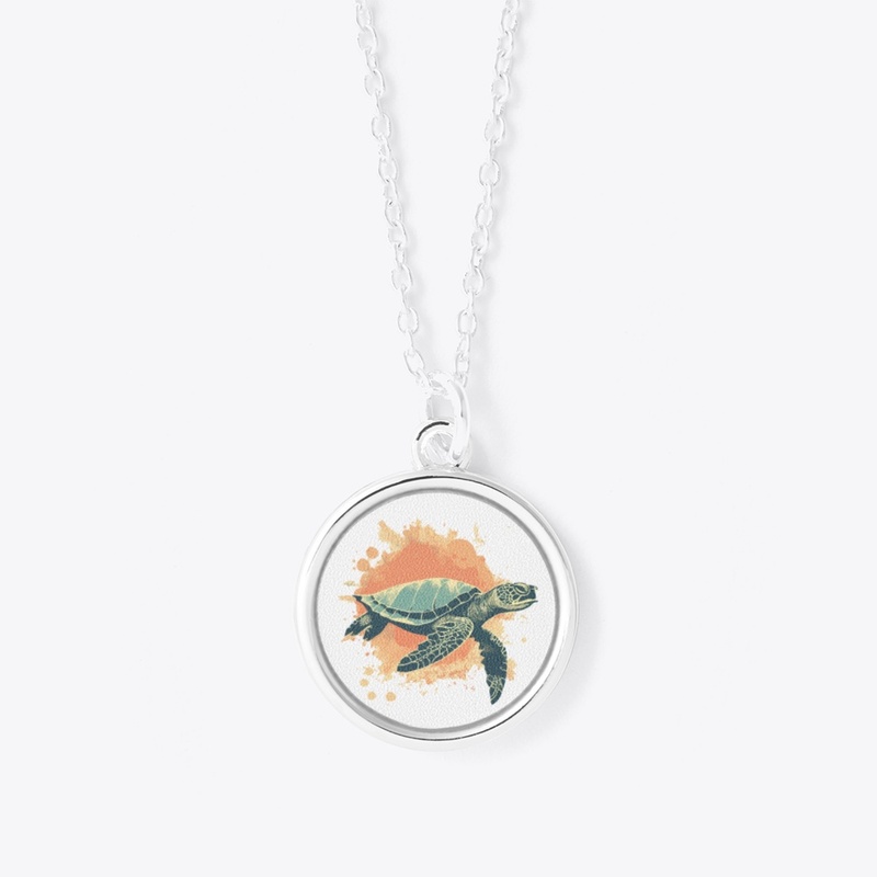 Sea Turtle Retro Minimalist Design