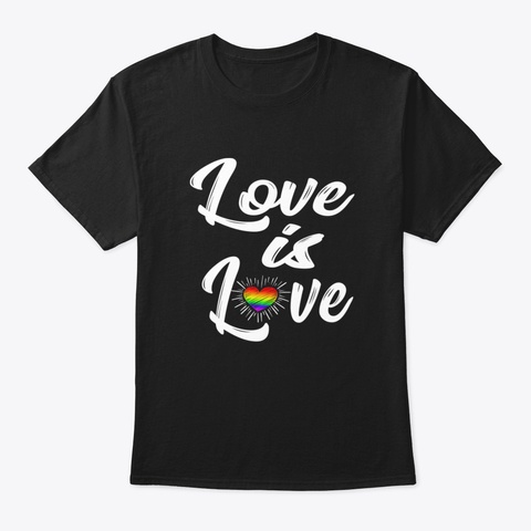 Love Knows No Gender Black T-Shirt Front