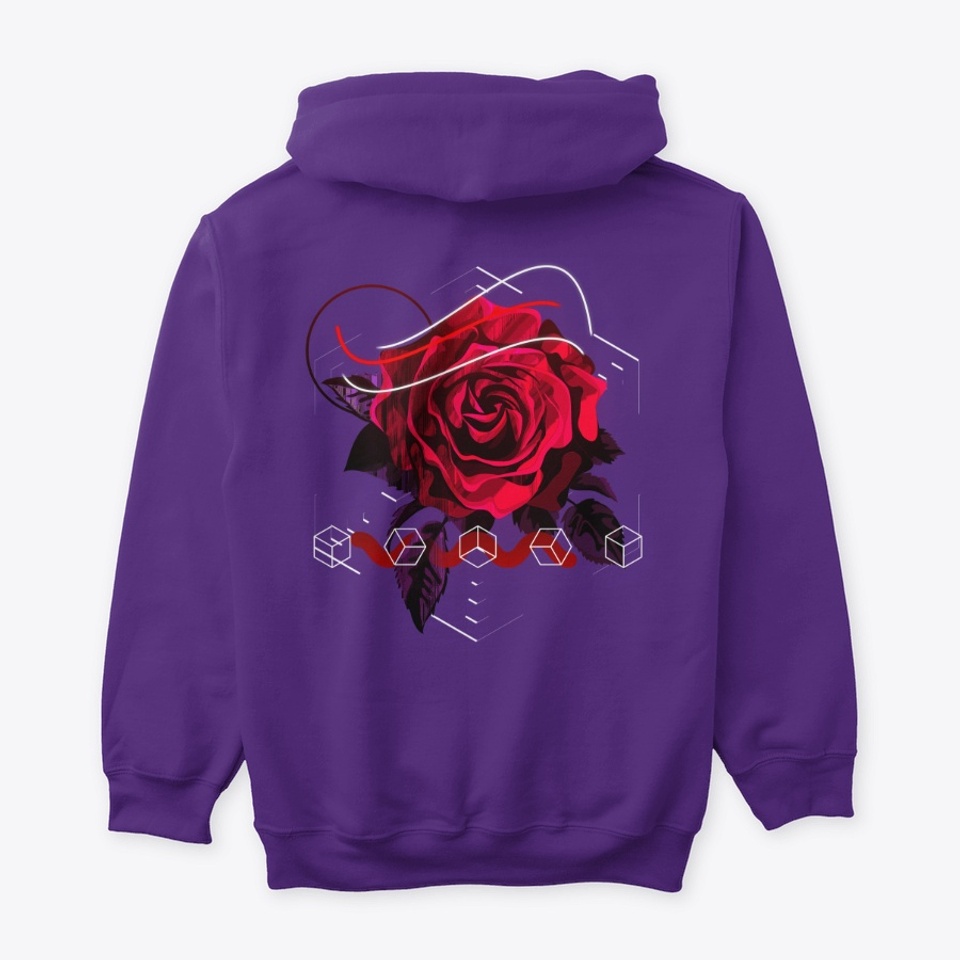 Purple rose hoodie 2025