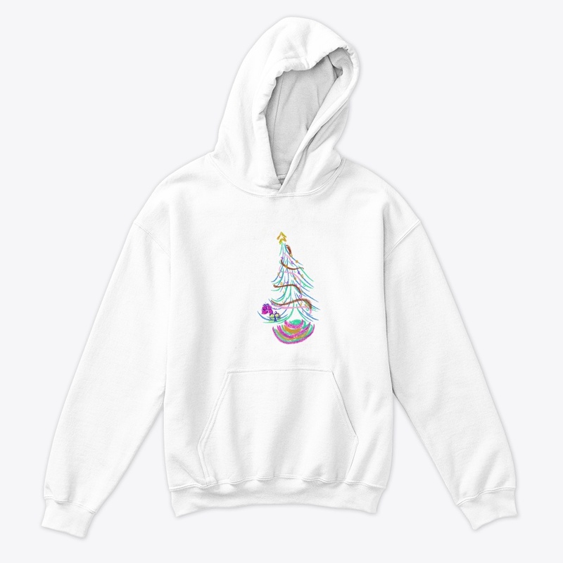 lone right side up Christmas tree