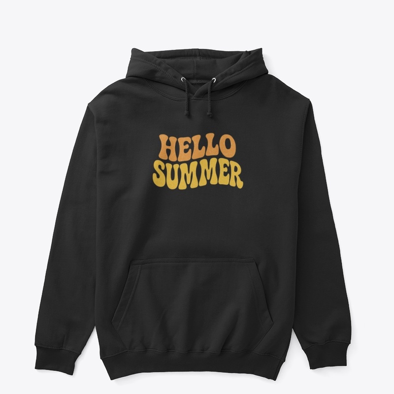 Retro Sunset "Hello Summer" Typography