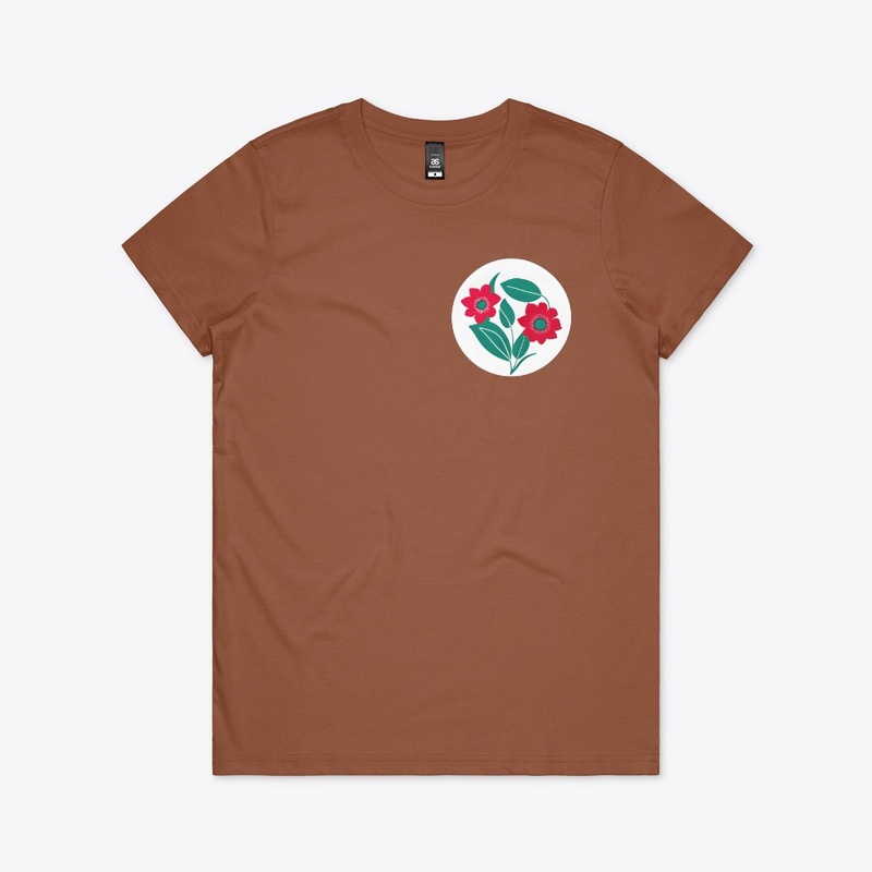 2Flowers In White Circle