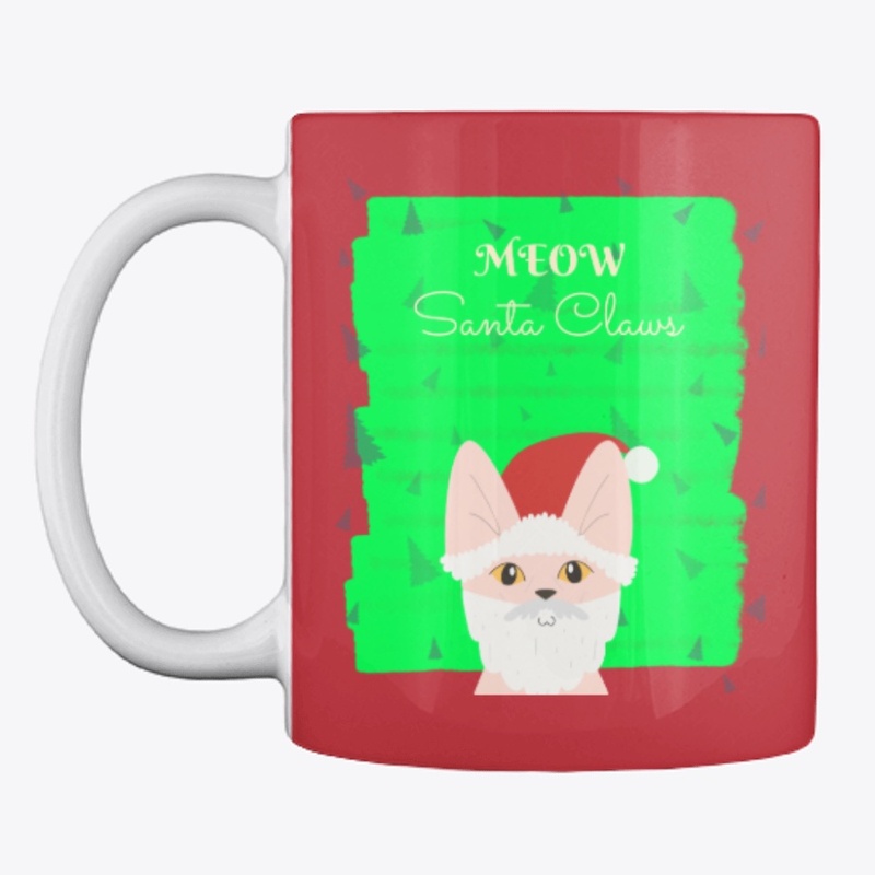 Christmas coffee mug cute cat