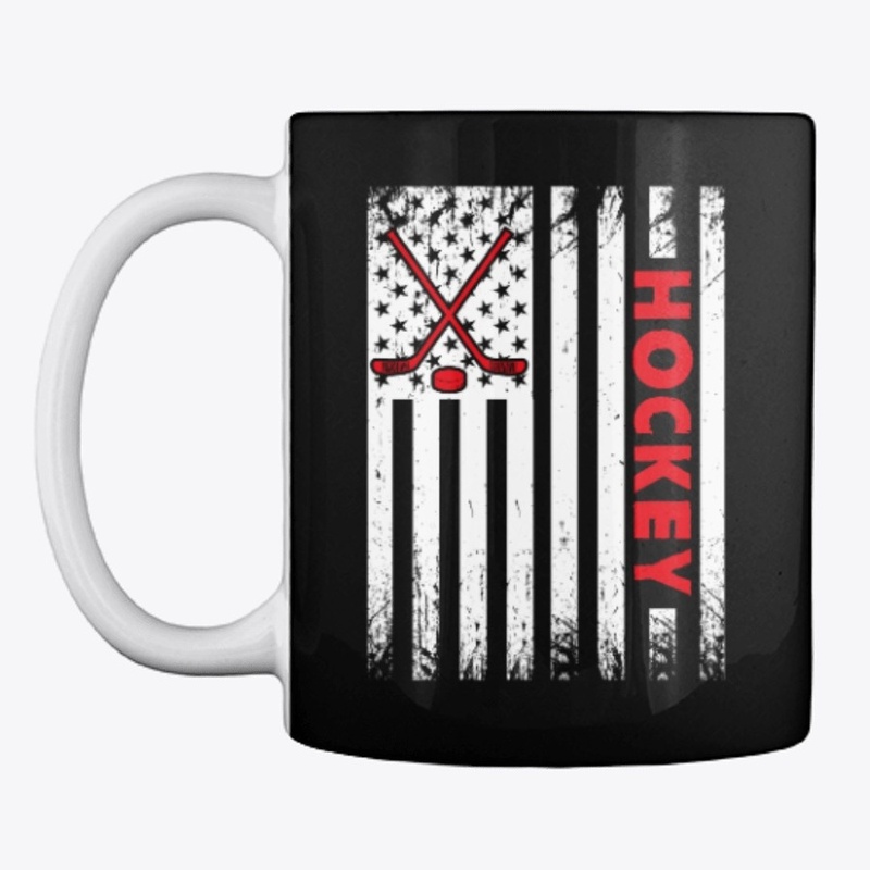 Hockey Stick American Flag USA Gifts