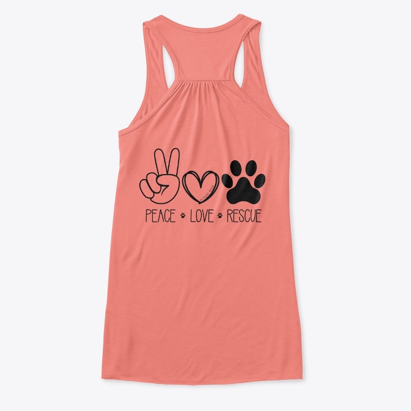 Peace Love Rescue on Back