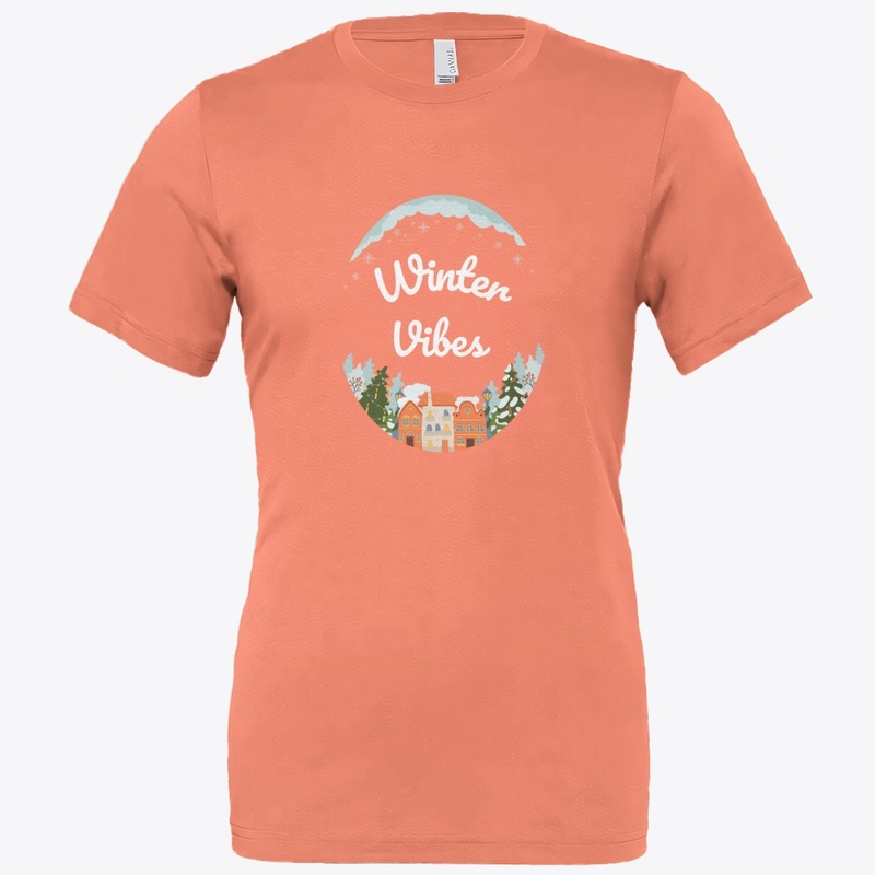 Cozy Winter Vibes Village Illustration