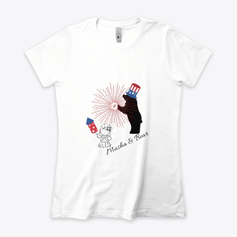 Masha & Bear 4th July Tee