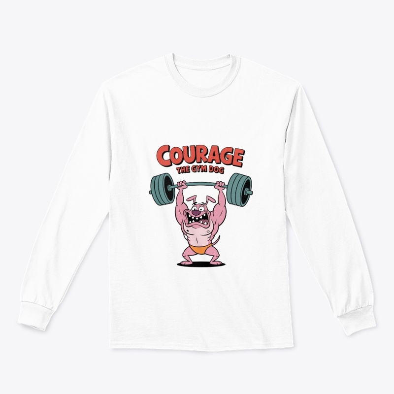 Courage The Gym Dog –Typography Design