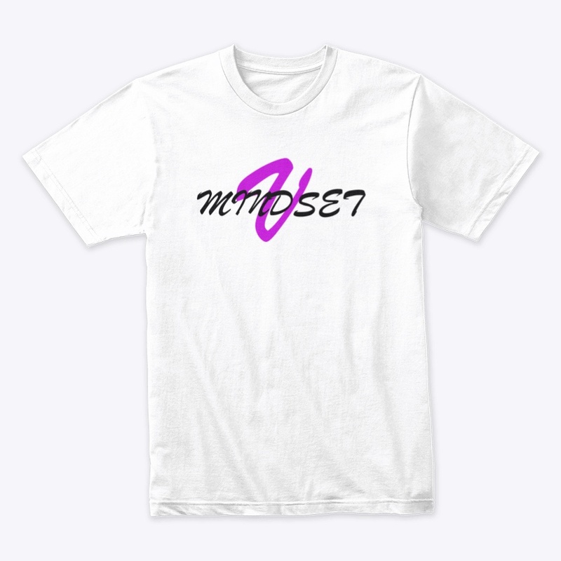 vibrant mindset tee white purple