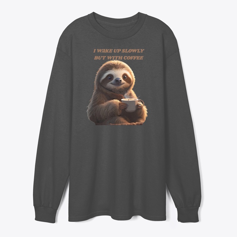 Sloth With Coffee.