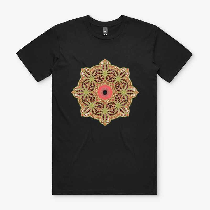pink ornamental radial design