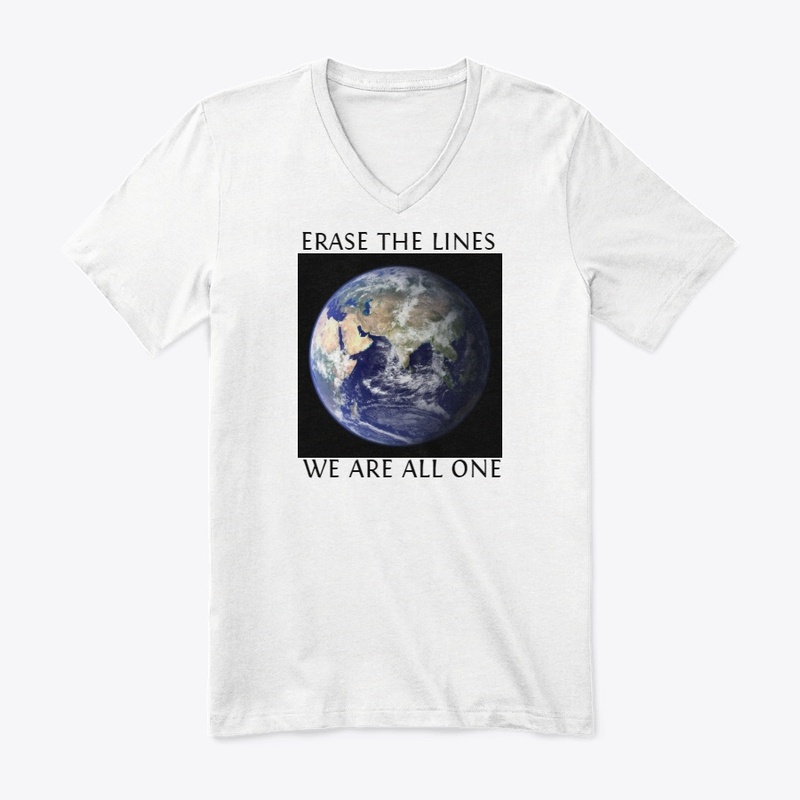 ERASE THE LINES white T's