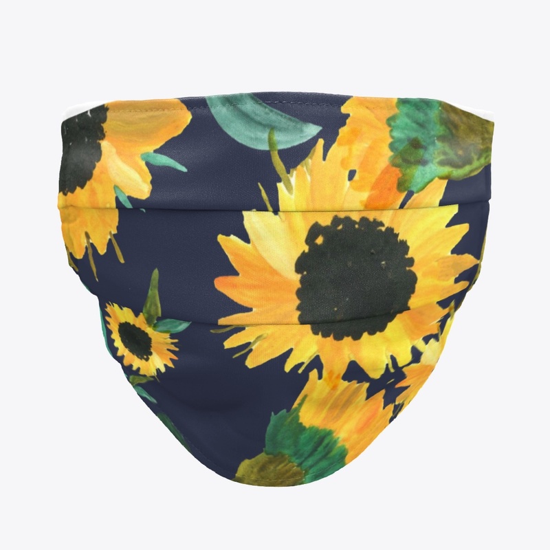 Face Mask - Motif Sunflower