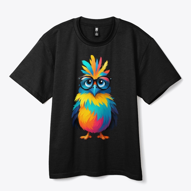 Color Splash Owl Bird with Glasses