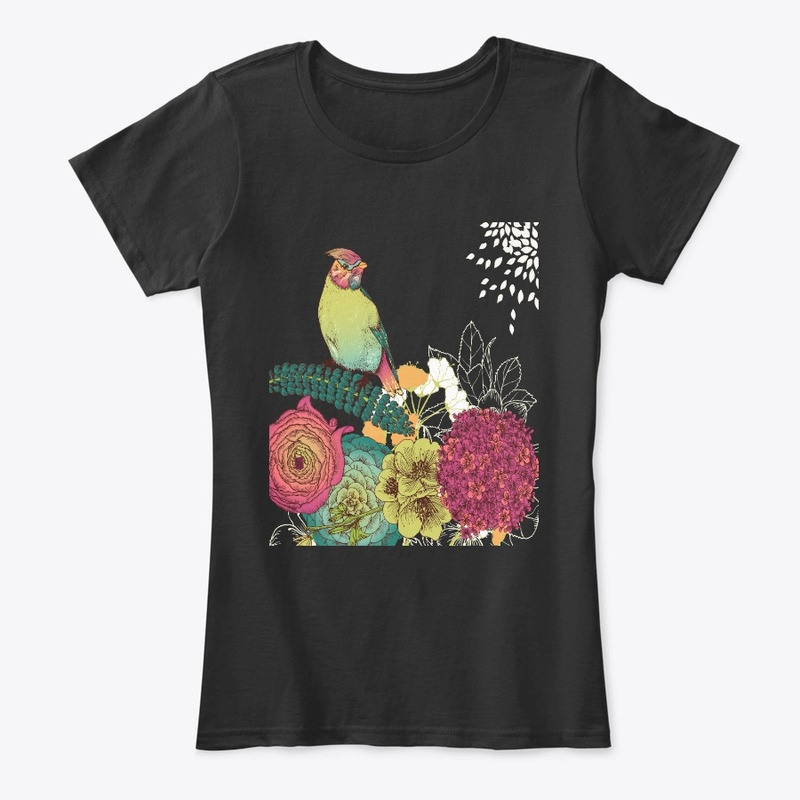  Bird and flowers