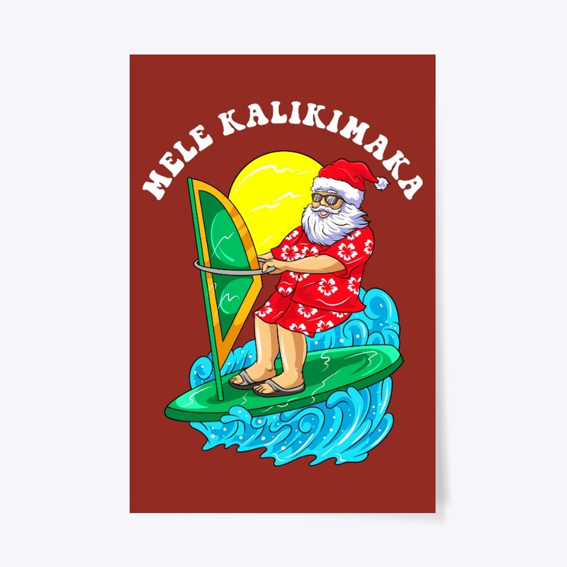 Mele Kalikimaka Santa Wind Surf 