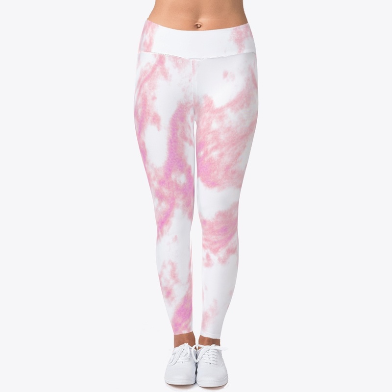pink marble on white