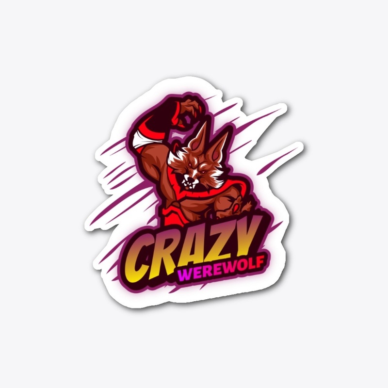 cartoon logo design: crazy werewolf