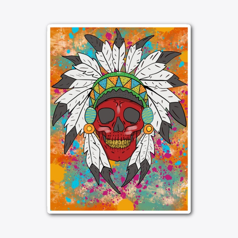 Cree Native Tribal Skull