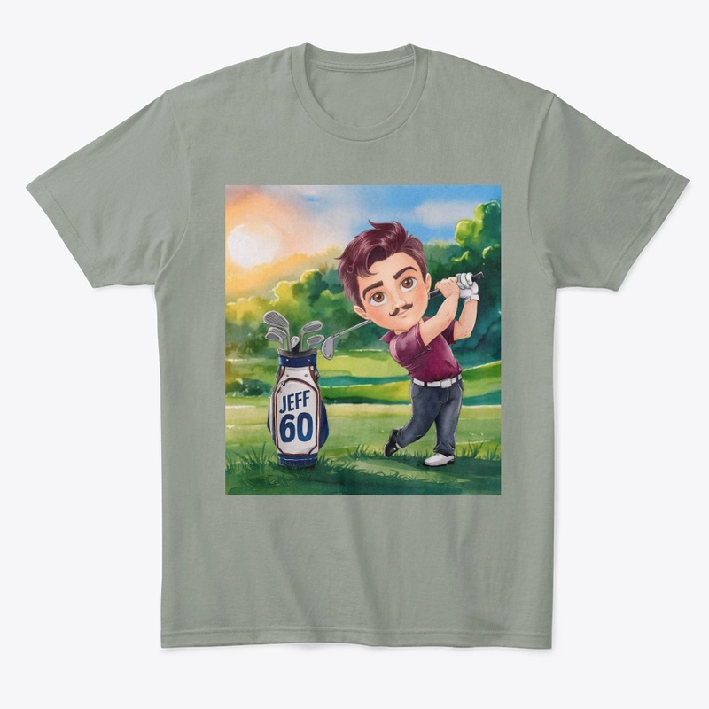 Golf printed comfort tee 