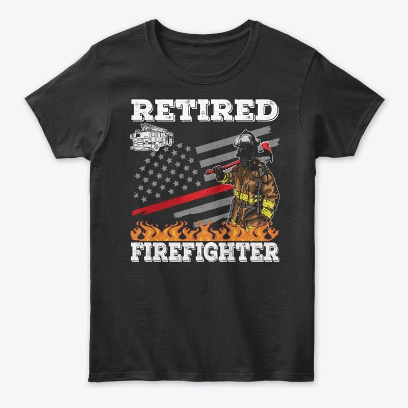 Retired Firefighter Gift Thin Line Flag