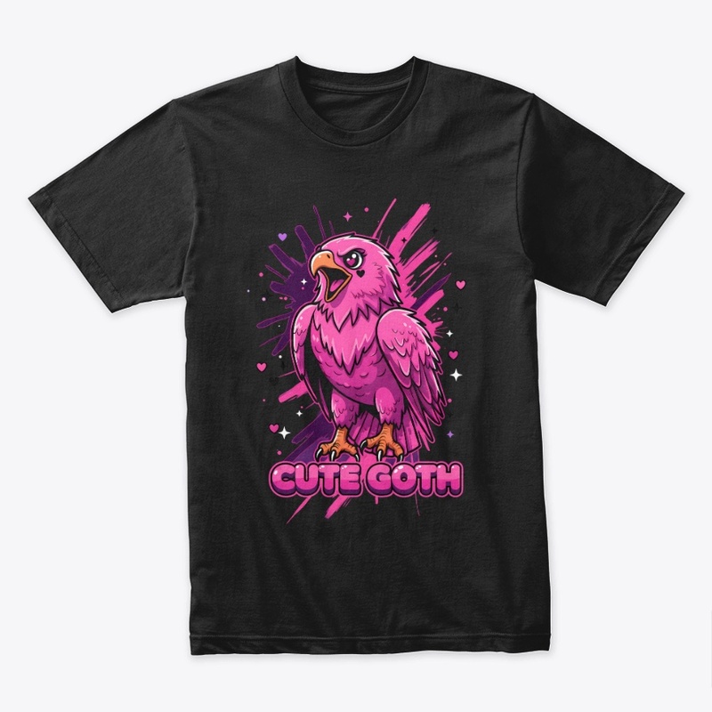 Cute Goth Pink Eagle Art