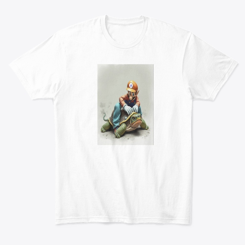 Plumber Cuddles With Turtle