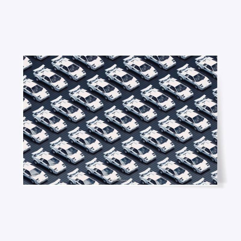 Pattern Cars White
