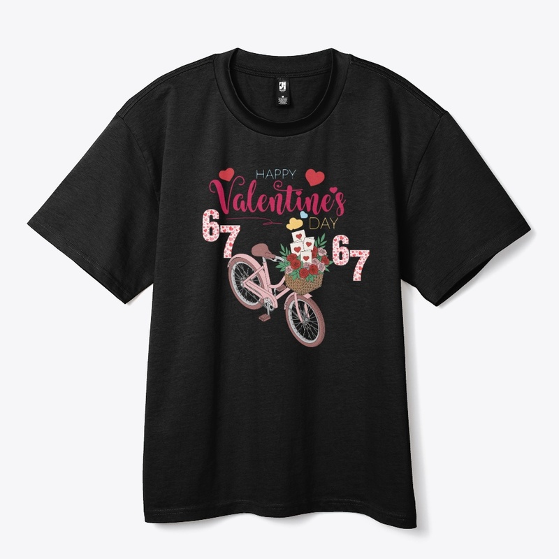 Valentine's Day 67 Pink Bicycle Art