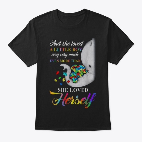 She Loved A Little Boy Very Very Much Au Black Kaos Front
