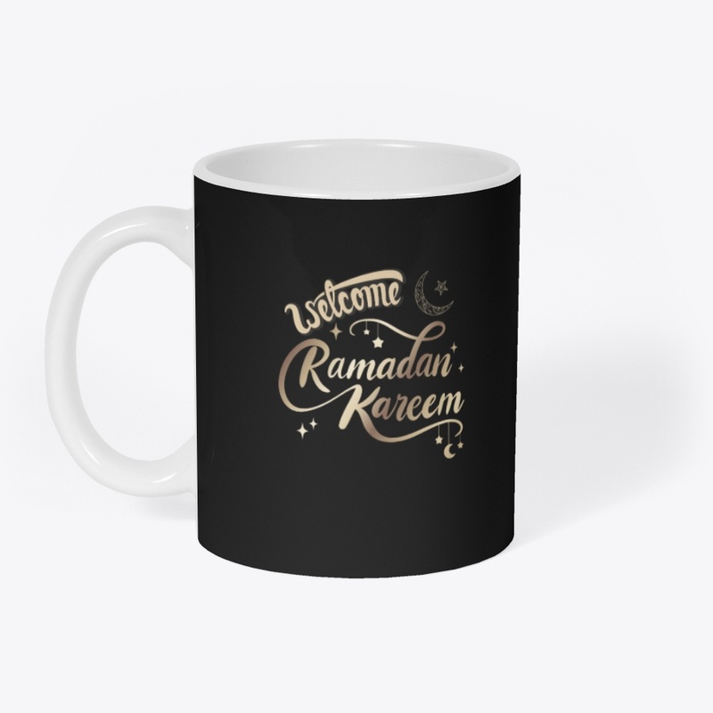 Welcome Ramadan Kareem Golden Moon 