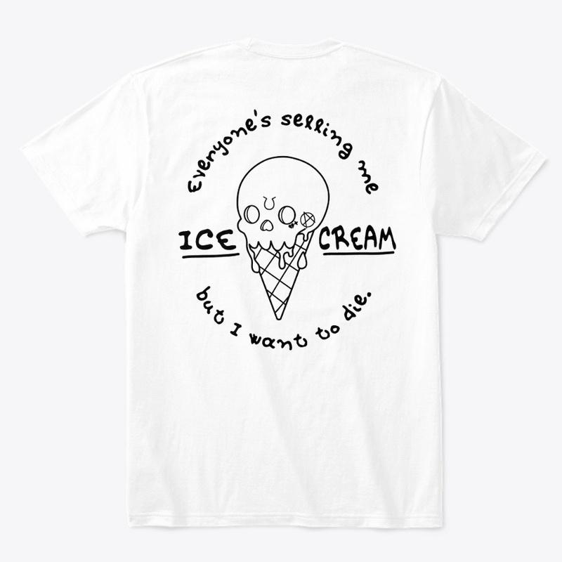 Ice Cream Skull White
