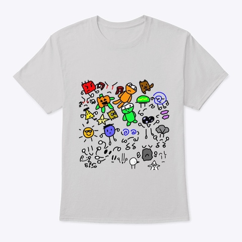 Squidal Rainbow Crew Light Steel T-Shirt Front