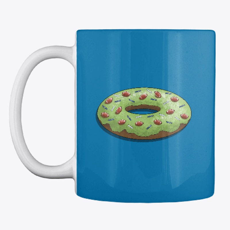 Football donut with football sprinkles 
