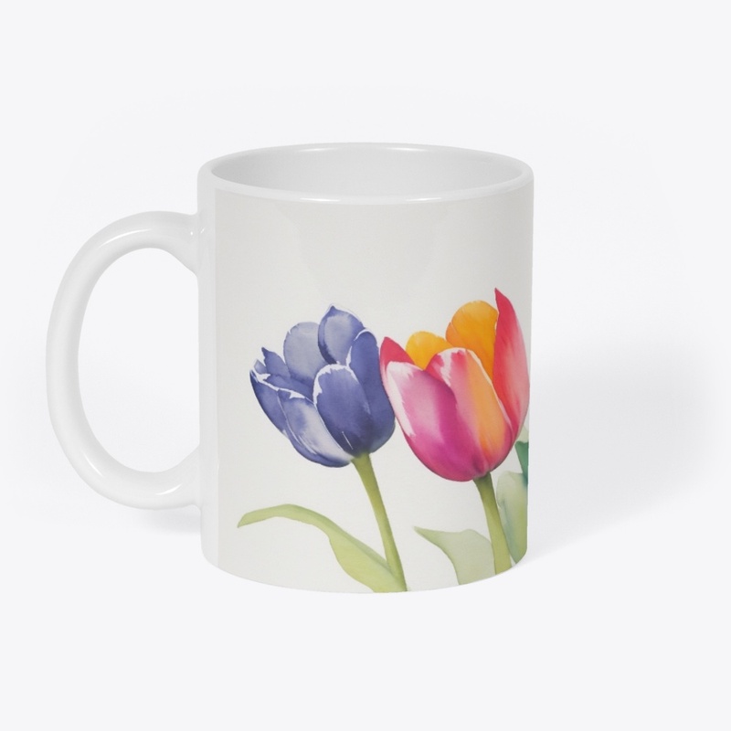Tulipanes en Acuarela